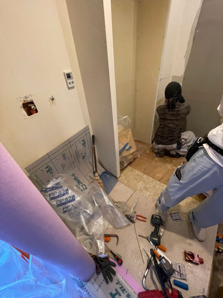 TOTO「ドレーナ」　収納も動線も整った快適な洗面室へ　川崎市宮前区N様邸