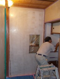 和室の壁をカルクウォールで塗り替え