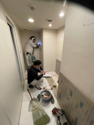 洗面室を気品のある優雅なホテルのような空間に　川崎市中原区A様邸