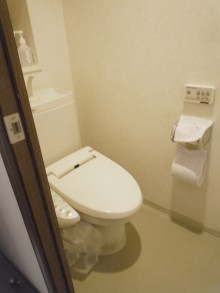 柔らかく優しい印象の流線的デザインでトイレ空間を演出 世田谷区S様邸
